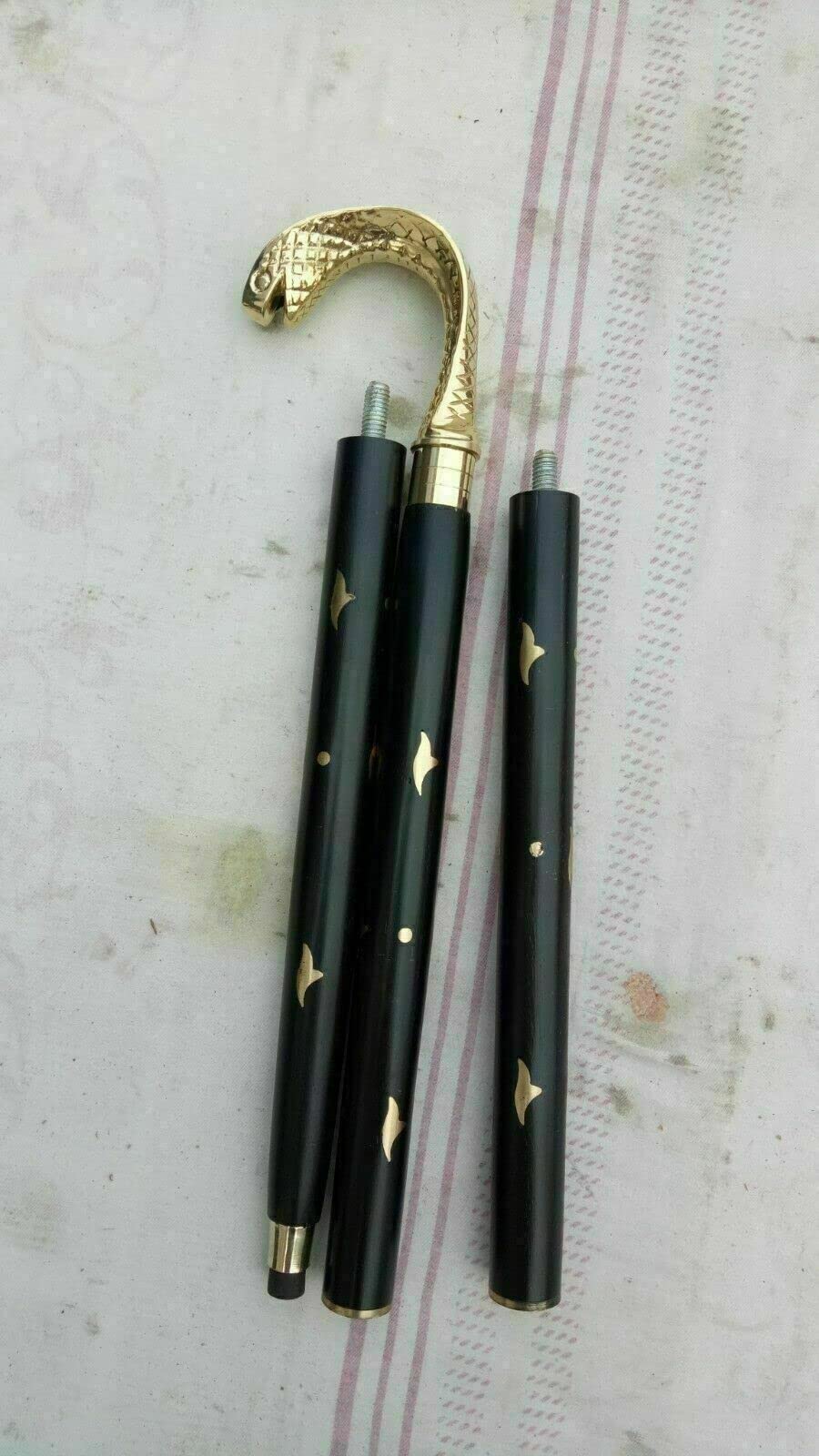 Amazon.co.jp: ヴィンテージハンドメイドブラック木製ウォーキング